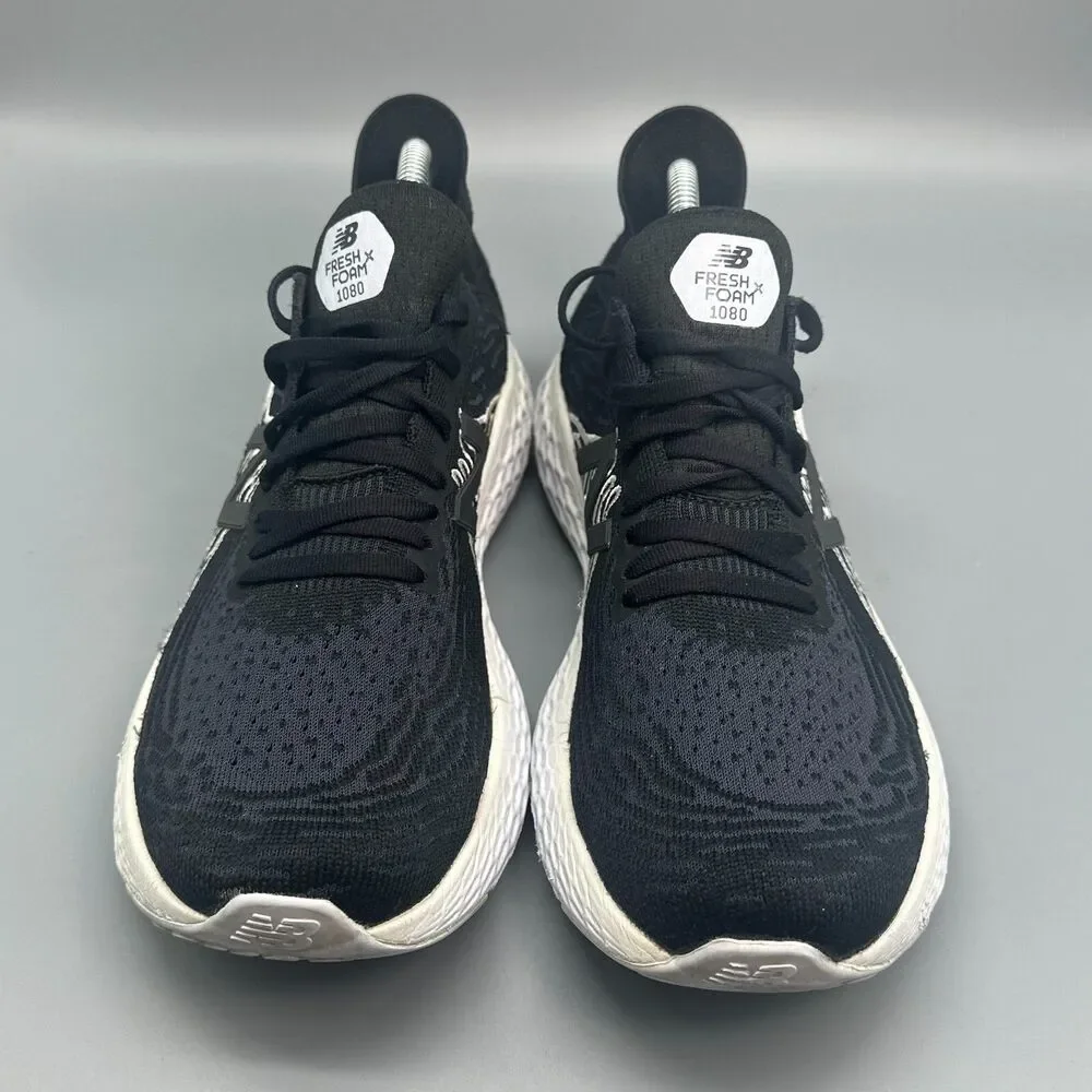 New Balance Fresh Foam 1080v10 Womens 11 Black Running Sneakers Lace-Up Low Top_2